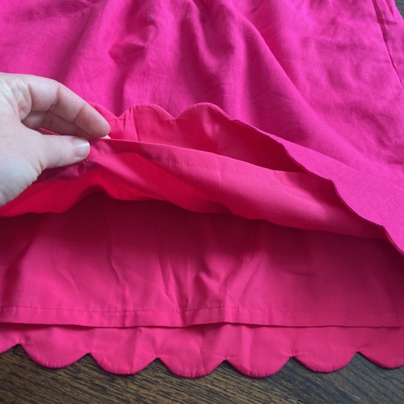J. Crew Factory pink scalloped hem pink skirt - Size 10 - Picture 5 of 7